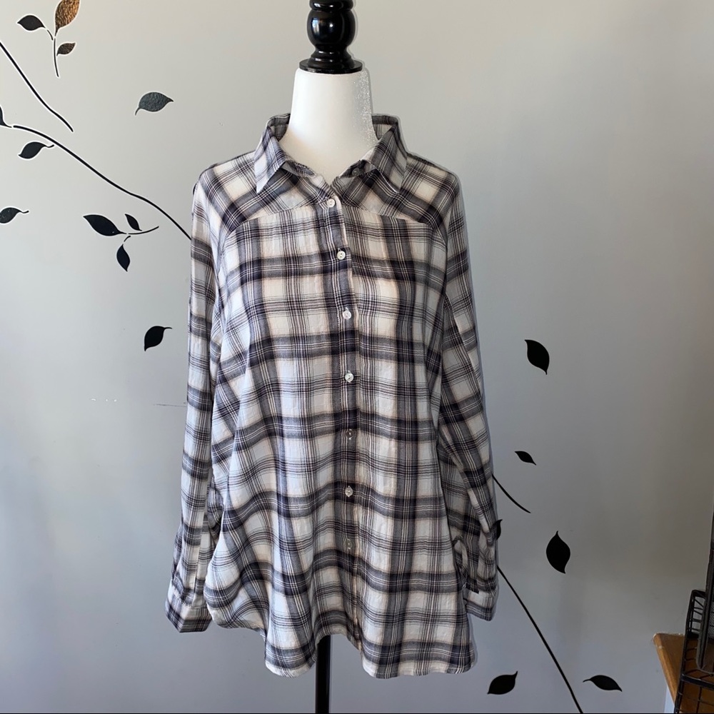 Lovestitch plaid button up shirt